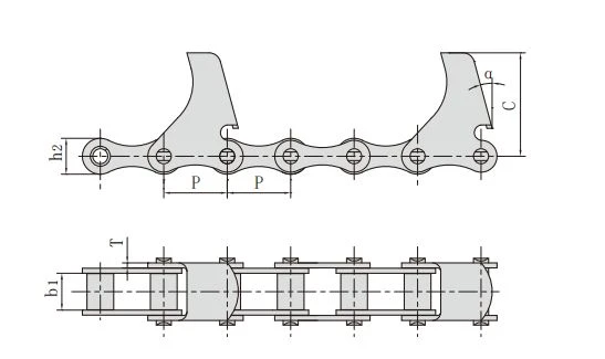 ZGS38 combine harvester chain and accessories